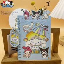 SANRIO 1/2张随机Hello Kitty & Kuromi贴纸笔记本套装,卡通图案,持久粘性,闪亮,可重复使用,动漫主题,多色,塑料材质,适用于日记、手工艺品、生日、节日、情人节、婚礼装饰、旅行用品、母亲节等场合。 - 彩色 - 查看 9