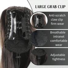 WaveTrip Vacation-Inspired Women's Summer Clothing, 24-Inch Ombre Wavy Curly Clip-In Heat Resistant Synthetic Hair Extensions, Suitable For Women And Girls For Party And Daily Use - Multicolor - View 5