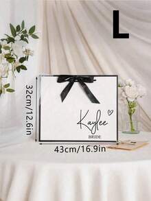 1pc Customized Wedding Gift Bag, Personalized Bridesmaid Gift Box, Bride Party Gift Bag, Customized Birthday Gift Bag, Wedding Gift Bag, Bridesmaid Gift Bag - Multicolor - View 11