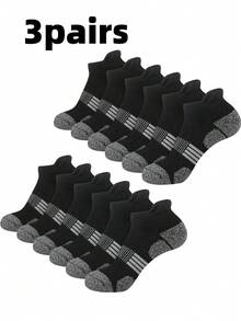 30 Pairs New Black, White, Gray Men's Short Socks, Thin Knit Sports Socks, Breathable Quick-Dry Durable Short Socks, Men's Invisible Socks - Multicolor - View 12