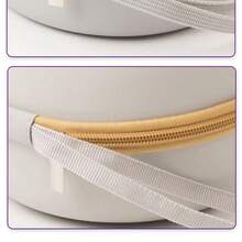 Funda de almohada de espuma viscoelástica EVA tipo U, rígida y portátil, caja de almacenamiento redonda para almohada de espuma viscoelástica, bolsa de viaje para camping. - Gris-Grande - Ver 6