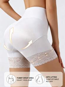 High Waist Shaping Panties, Seamless Tummy Control Slimming Shorts, Abdomen Lifting Buttock Lifting Briefs For Women - White - View 1