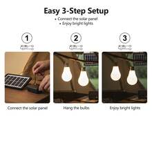 Kasotile [Solar Camping Light] Rechargeable Solar Bulb - Portable, USB-Chargeable Emergency Camping Light With Timer Function; Ideal For Indoor Home Use, Outdoor Camping Tents, Shed Lighting, And Power Outage Emergencies. (Set Of 1) - Solar Bulbs - View 6