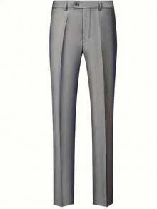 2pcs Men's Suit Set, Jacket + Trousers, Fashion Quality, Suitable For Weddings, Parties Or Formal Events - Grey - View 8