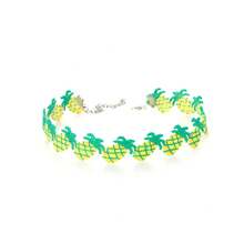 A Sweet Fruit-Themed Polyester Choker,  Pineapple Choker, Versatile Collarbone Chain, Neckband Necklace - 粉紅西瓜 - 查看 8