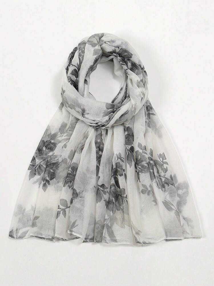 1件装女士佩斯利印花巴厘岛雪纺轻盈柔软装饰围巾/披肩，用途广泛，适合日常佩戴、旅行和摄影 - 彩色 - 查看 3