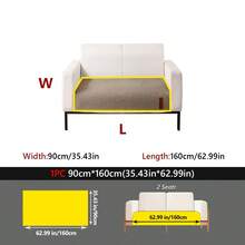 1pc Linen Textured Sofa Cover, Non-Slip Pet-Friendly Couch Protector, Breathable Washable Furniture Slipcover For Living Room - Multiple Styles - View 42