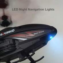 Avión de Control remoto resistente a choques, helicóptero de inducción, Dron suspendido de modo Dual, juguete con iluminación - Azul - Ver 3