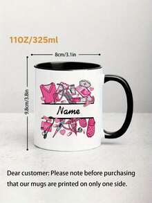 Personalized Coffee Mug With Customizable Text, Medical Themed Ceramic Cup With Stethoscope And Medication Patterns, 11oz Cup For Nurses And Doctors, Graduation Gift And Kitchen Essential, Appreciation Gift, Nurse Week Gift - Multicolor - View 9