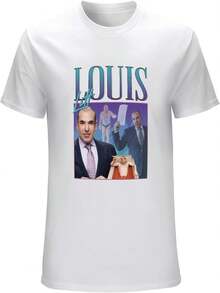 Louis Litt Homage - Funny T-Shirt - 白色 - 查看 1