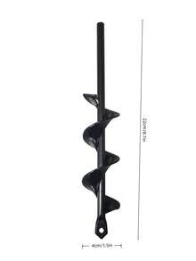 1pc Black Heavy Duty Plant Auger Drill Bit - Available In Multiple Sizes, Metal Steel Construction, 3/8" Hex Shank - Metal Gardening Tool Accessory And Planter Attachment, Ideal For Gardening And Planting - Multicolor - View 10