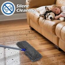 Two Sided Dust Mop Floor Cleaning System, MASTERTOP 360 Microfiber Mop With Stainless Steel Handle,Wet Dry Mop,Flat Flip Mops For Hardwood, Laminate, Vinyl, Tiles,4 Washable Mops Pads - Màu xanh lá - Xem 6