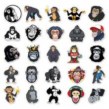50Pcs Monkey Theme Stickers, Cute Cartoon Monkey Stickers With Funky Poses Cartoon Crazy Monkey MeMe Stickers Funny Gorilla Cute Stickers Fun MeMe Decor DIY Stickers Graffiti Stickers Aesthetic Stickers Vinyl Waterproof Stickers For Journaling Computer Scrapbook Luggage Water Bottle Phone - Multicolor B - View 5
