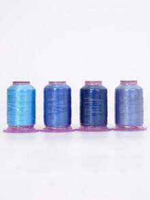 Set de 4 piezas con 550 yardas de surtido de hilos de bordado en caja de almacenamiento, hilos de poliéster multicolor adecuados para máquinas de coser, punto de cruz, costura y manualidades, gran regalo - multicolor - Ver 15