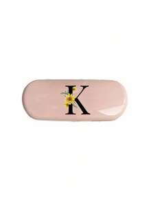 Hard Eyeglass Case With A-Z Letter & Pink Daisy Flower Print, Portable Protective Eyewear Case, Waterproof Dustproof Glasses Storage Box, Suitable For Students Daily Use, Mother's Day Gift, Fits Regular Glasses And Fashion Glasses - Multicolor - View 17