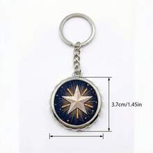 Independence Day Keychain Celestial Starburst A Golden Ray Dance On Midnight Blue - Yuan - View 6