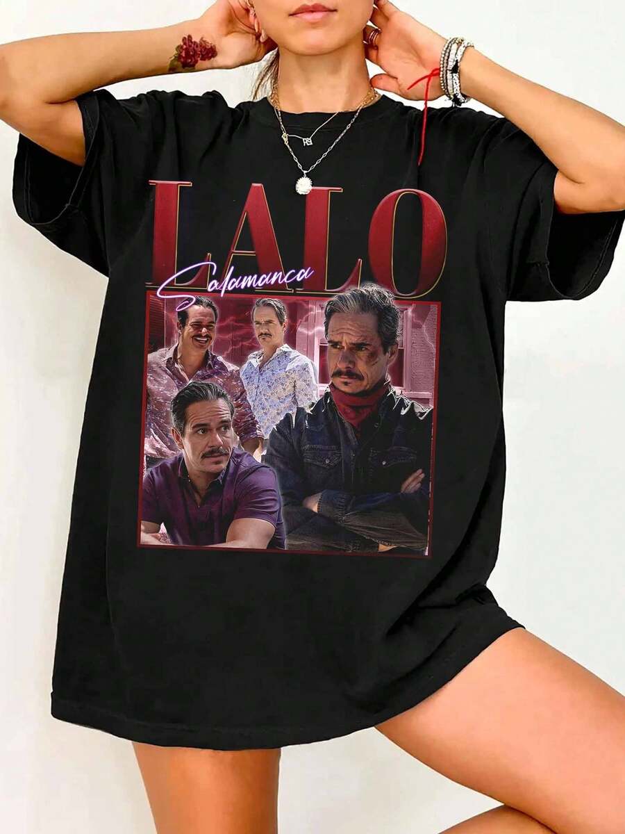 Lalo Salamanca Vintage 90s Bootleg T-Shirt Retro Better Call Saul Tee - Black - View 1