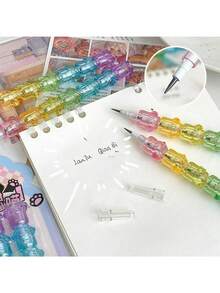 2pcs/Set Colorful Cartoon Cat Claw Detachable Pencils, Suitable For Students Gift, For Writing & Drawing, Back To School - Sets - View 3