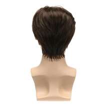 Elegant Men's Short Curly Wig - Heat-Resistant Synthetic Fiber, Full Head Coverage, Suitable For Cosplay And Costume Accessories - Brown - View 5