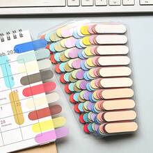 200pcs/Pack Transparent PET Gradient Index Stickers, Colorful Round Tip PET Index Stickers, Retro European And American Colors, Index Stickers, Morandi Color Notes, Indicator Stickers, Classification Marking Stickers School Supplies - one-size - View 1