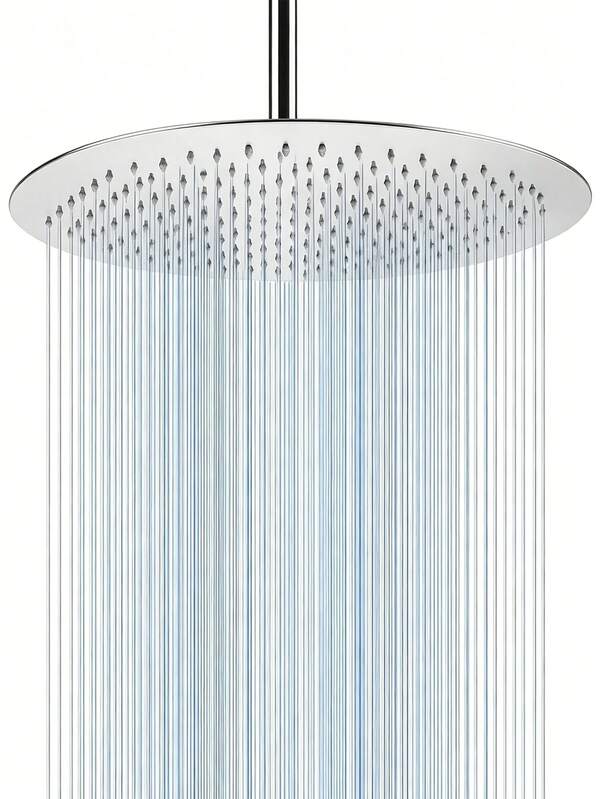 High Pressure Stainless Steel Rain Shower Head, Rotatable Wall-Mounted Shower Sprayer, Ultra-Thin Water-Saving Design, High Flow Rate, Wall-Mounted, Polished Treatment, Easy Wall And Ceiling Installation, Modern Bathroom Shower System, Provides Spa-Like Experience, Suitable For Home, Hotel, Apartment And RV Bathrooms, Modern Bathroom And Fashionable Bathroom Accessories, Upgrade Your Bathroom, Bring A Relaxing Bathing Experience, Ideal Gift For Family And Friends