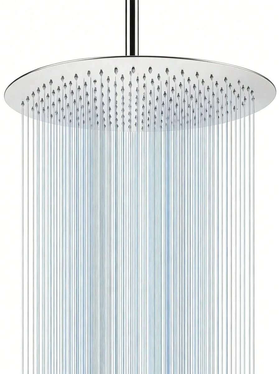 Đầu vòi sen tròn bằng thép không gỉ 12 inch, áp lực cao, thiết kế xoay được, gắn tường. Thiết kế siêu mỏng tiết kiệm nước, lưu lượng nước cao, bề mặt được đánh bóng, dễ dàng lắp đặt trên tường và trần nhà.