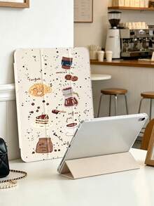 1 chiếc ốp lưng máy tính bảng vẽ hình bánh cà phê và cá dễ thương, tương thích với iPad Mini4/Mini5/Mini6/Mini7/Air/Air2/9.7/10.2/10.5/Air4/Air5/10.9/Pro 11-Inch/Thế hệ thứ 10/ Air 11-In.(M2)-2024/ Pro11-In.(M4)-2024/Air 11-Inch (M3) 2025/ (A16) 11 Inch Thế hệ thứ 11 2025/ Air 8(M4)2026(11-Inch), Galaxy Tab A8 10.5 Inch 2022, tích hợp khe cắm bút cảm ứng, chân đế gập 3 lần, bảo vệ cạnh mềm TPU, chức năng ngủ/thức từ tính, ốp lưng máy tính bảng tối giản/sáng tạo/vui nhộn/cá nhân hóa. - Nhiều màu - Xem 6