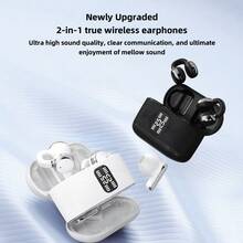 2026新款真無線入耳式夾耳式TWS情侶時尚雙藍牙6.0耳機 TWS EARPODS Mini情侶耳機 音樂遊戲耳機 兼容Android運動智能耳機 萬聖節禮物 - 查看 3