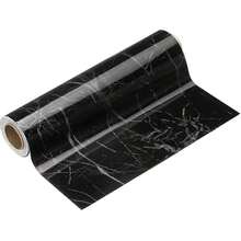 1 cuộn giấy dán tường giả đá cẩm thạch đen dày dặn, giấy dán tường giả đá cẩm thạch đen, đã bóc và dán sẵn, chống thấm nước, tự dính, giấy dán có thể tháo rời, thích hợp cho phòng ngủ, mặt bàn bếp, tủ, tường vinyl. - đen - Xem 7