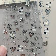 Corazón de metal líquido + Pegatinas de corazón de metal líquido para teléfonos Apple y Android, pegatinas decorativas DIY - Multicolor - Ver 6
