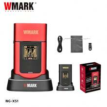 Máy tỉa râu chuyên nghiệp WMARK 10000 vòng/phút, máy cạo râu điện có đế sạc, máy cạo râu công suất cao bằng kim loại dành cho nam giới, máy cạo râu kiểu chuyển động tịnh tiến NG-XS1 - Nhiều màu - Xem 8
