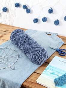 Sợi giả cashmere mềm mại 100g/200g/250g, 100% sợi polyester cao cấp, thích hợp để làm khăn quàng cổ/áo len, nguyên liệu thủ công DIY (không bao gồm đạo cụ trưng bày). - 037 Xanh Denim. - Xem 13
