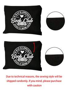 Bolsa e nécessaire combinando, estampa de livros, com a inscrição "Clube do Livro", sacola de compras simples, nécessaire portátil, mochila, bolsa para o dia a dia, bolsa para guardar coisas, grande capacidade, portátil, ideal para adolescentes, mulheres, universitárias e profissionais, perfeita para volta às aulas, trabalho, ensino fundamental, ensino médio, universidade, feriados, presente para o Dia dos Professores, essencial para retornar aos dormitórios universitários. - Multicolorido - Ver 11