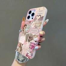 Elegante funda para teléfono con diseño floral, compatible con Samsung, Apple, VIVO, OPPO, , Transsion, ,  y Honor. Fabricada en TPU, ofrece protección contra golpes y caídas. Un regalo perfecto para familiares y amigos. - Rosa - Ver 2