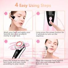 Professional Facial Massager - Anti-Aging & Skin-Firming Device. Features 4 Modes, 3 Intensity Levels, And USB-Rechargeable Ionic Infusion Technology. Utilizes Thermal Therapy To Lift And Contour, Effectively Diminishing Wrinkles And Dark Circles. - Multicolor - View 12