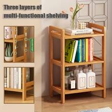 Senmeo 35cm 3-Tier Bamboo Freestanding Storage Shelf | Durable Multi-Purpose Organizer Rack | Anti-Wobble Stable Construction | Versatile For Bathroom/Kitchen/Bedroom/Toilet | Modern Minimalist Style | Natural - 3 Layers - View 4