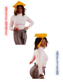 The   Graduation Cap Headband Black Clear Headband Included Secure Natural Hair On Graduation Day - 1 - Xem 7