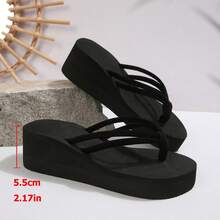 Dép xỏ ngón unisex, dép lê mùa hè, chống trơn trượt và bền chắc, thích hợp cho bãi biển và hoạt động ngoài trời, nhẹ và mềm mại. - màu đen - Xem 8