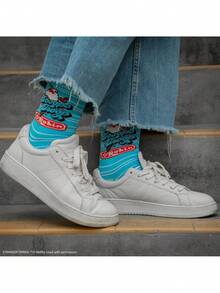 Netflix 3Pairs Stranger Things Officially Licensed Crew Socks Set With Scoops Ahoy Hellfire Club And Demogorgon Classic Patterns Soft Breathable Cotton Blend Material For Daily Casual Wear And Fan Collection Perfect Gift For Stranger Things Enthusiasts - ST - View 7
