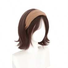 Wig Bando Wanita dengan Rambut Pendek Lurus, Bahan Wig Sintetis, Cocok untuk Pemakaian Sehari-hari, Mudah Dipakai dan Mudah Dibersihkan - MultiWarna - View 17
