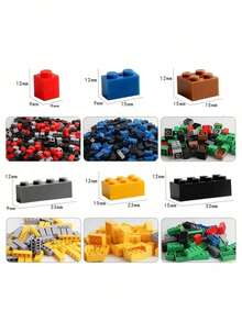 500/1000 Pcs Creative Building Block Set - Classic City Building Blocks Toy - Educational Puzzle DIY Assembly Toy, Easter/Christmas/Halloween Gift - Multicolor - View 4