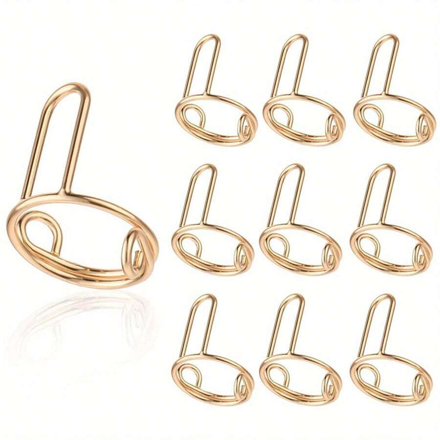 10pcs Adjustable Reusable Nail Rings, Suitable For Nail Art Without Glue, Daily Wear, Fade-Resistant