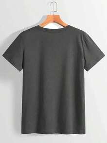 American Flag T-Shirt For The 250th Anniversary - Heavyweight Fabric, Celebrating 250 Years Of Independence, Crew Neck, Casual Style, Suitable For Men And Women, Ideal For The 4th Of July, Machine Washable, Everyday Wear For Men And Women - 灰色 - 查看 3