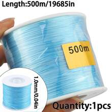 1 Roll Korean Colorful Flat Beading Thread, For Handmade DIY Jewelry Making - Flat Line - View 16