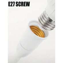 portalámparas E27 con base LED, cabezal giratorio de enchufe directo con interruptor, enchufe estadounidense, para lámpara de mesa LED - Blanco - Ver 6