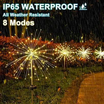 Solar Powered Outdoor Garden LED Lights, Yard Fairy Lights, 8 Modes Fairy Tale Decor String Lights, Suitable For Pathway, Yard, Outdoor Garden, Events, Party, Camping Decoration