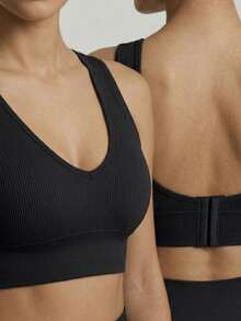 SENSUAL LINGERIE INTIMATE BOUTIQUE Set Of 2 Tank Tops, Fitness Top Style, Thick Ribbed Material With Reinforced Closure - 1 Unit, Black Color (1 Piece Included) - View 3