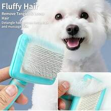 1 chiếc lược chải lông thú cưng, lược loại bỏ lông rụng cho chó mèo, lược chải mèo, lược chải chó, đồ dùng cho thú cưng, lược loại bỏ lông rụng cho chó mèo. - Xem 3