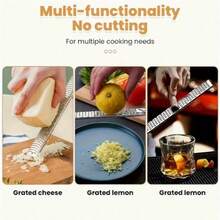 2/1pc Stainless Steel Lemon Zester With Long Handle - Ideal For Grating Chocolate, Cheese And Fruits - Perfect For Outdoor Camping And Home Use - Multicolor - View 9