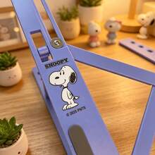 Miniso Giá đỡ laptop gấp gọn Snoopy nhiều màu sắc phong cách retro, giá đỡ máy tính xách tay màu tím di động dành cho gia đình và văn phòng. - Xem 3